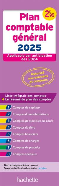 Plan comptable général 2025 : applicable par anticipation dès 2024 : liste intégrale des comptes + le résumé du plan des comptes