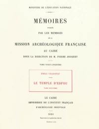 Le temple d'Edfou. Vol. 8