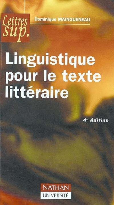 Linguistique pour le texte littéraire