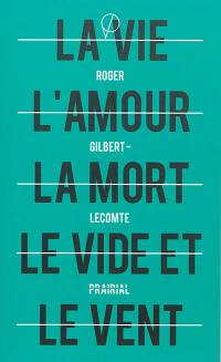 La vie l'amour la mort le vide et le vent. Le miroir noir