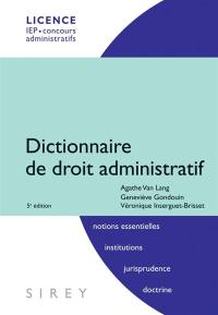 Dictionnaire de droit administratif