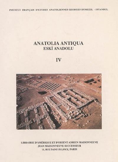 Anatolia antiqua = Eski Anadolu, n° 4