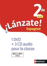 Lanzate ! Espagnol 2de, A2-B1 : 1 DVD + 3 CD audio pour la classe : MP3 et MP4 inclus