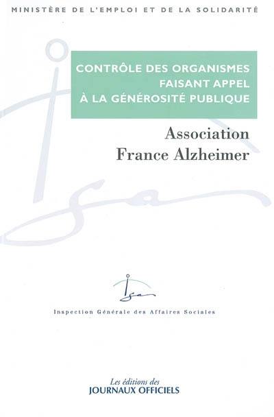 Contrôle du compte d'emploi des ressources collectées auprès du public par l'association France Alzheimer