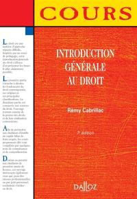 Introduction générale au droit