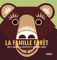 La famille forêt : avec 5 animaux en papertoys et une scène géante