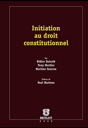 Initiation au droit constitutionnel