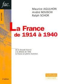 La France de 1914 à 1940