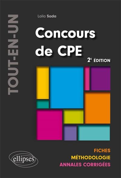 Concours de CPE tout-en-un : fiches, méthodologie, annales corrigées