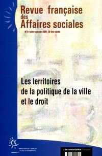 Revue française des affaires sociales, n° 7. Les territoires de la politique de la ville et le droit