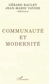 Communauté et modernité