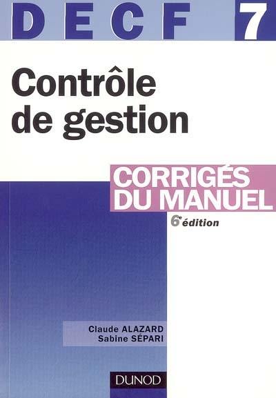 Contrôle de gestion, DECF 7