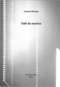 Table des matières