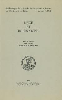 Liège et Bourgogne : actes