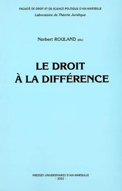 Le droit à la différence