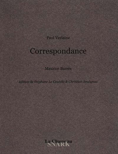 Verlaine-Barrès : correspondance