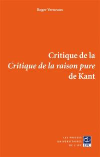 Critique de la Critique de la raison pure de Kant