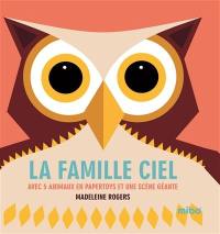 La famille ciel : avec 5 animaux en papertoys et une scène géante