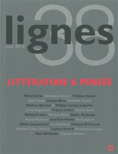 Lignes, n° 38. Littérature et pensée