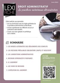 Droit administratif : procédure administrative contentieuse