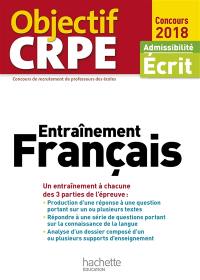 Entraînement français : admissibilité écrit, concours 2018