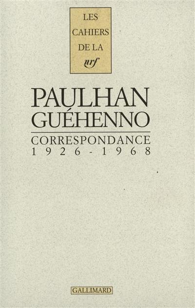 Correspondance 1926-1968