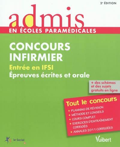 Concours infirmier : entrée en IFSI, épreuves écrites et orale