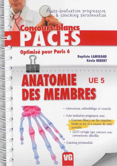 Anatomie des membres UE 5 : optimisé pour Paris 6 : auto-évaluation progressive & coaching personnalisé