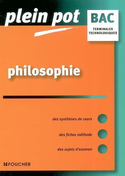 Philosophie terminale technologiques