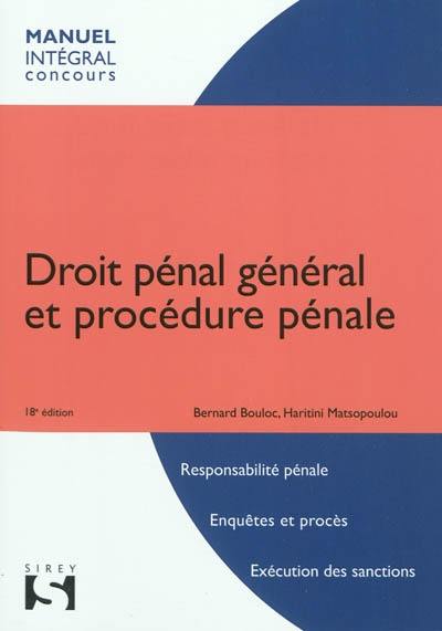 Droit pénal général et procédure pénale