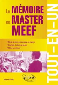 Le mémoire en master MEEF : tout-en-un