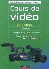 Cours de vidéo : matériels, tournage et prise de vues, post-production