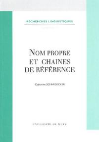 Nom propre et chaînes de référence