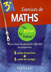 Exercices de maths, 3e