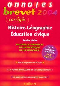 Histoire-géographie, éducation civique toutes séries : tout le programme en 50 sujets, les sujets du brevet 2003 et des sujets complémentaires, un guide pratique pour organiser son année