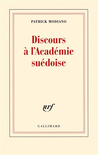 Discours à l'Académie suédoise