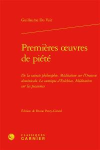 Premières oeuvres de piété