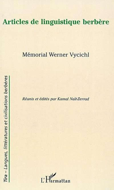 Articles de linguistique berbère : mémorial Werner Vycichl