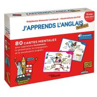 J'apprends l'anglais autrement : niveau débutant : 80 cartes mentales pour apprendre facilement le vocabulaire, la conjugaison et la grammaire anglaise !