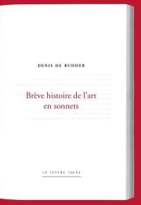 Brève histoire de l'art en sonnets