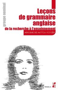 Leçons de grammaire anglaise : de la recherche à l'enseignement. Groupe nominal