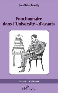 Fonctionnaire dans l'université d'avant