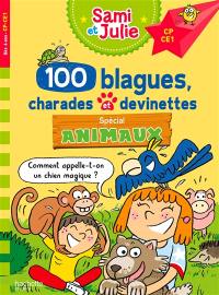 100 blagues, charades et devinettes spécial animaux, CP, CE1