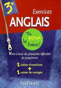 Anglais, 3e : exercices