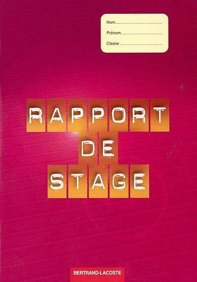 Rapport de stage