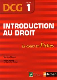 Introduction au droit, DCG, épreuve 1 : le cours en fiches