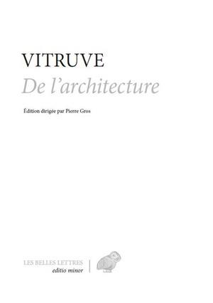 De l'architecture. De architectura