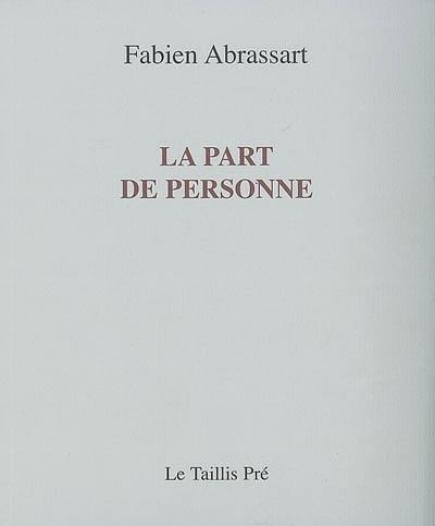 La part de personne