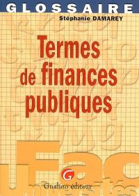 Termes de finances publiques