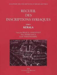 Recueil des inscriptions syriaques. Vol. 1. Kérala